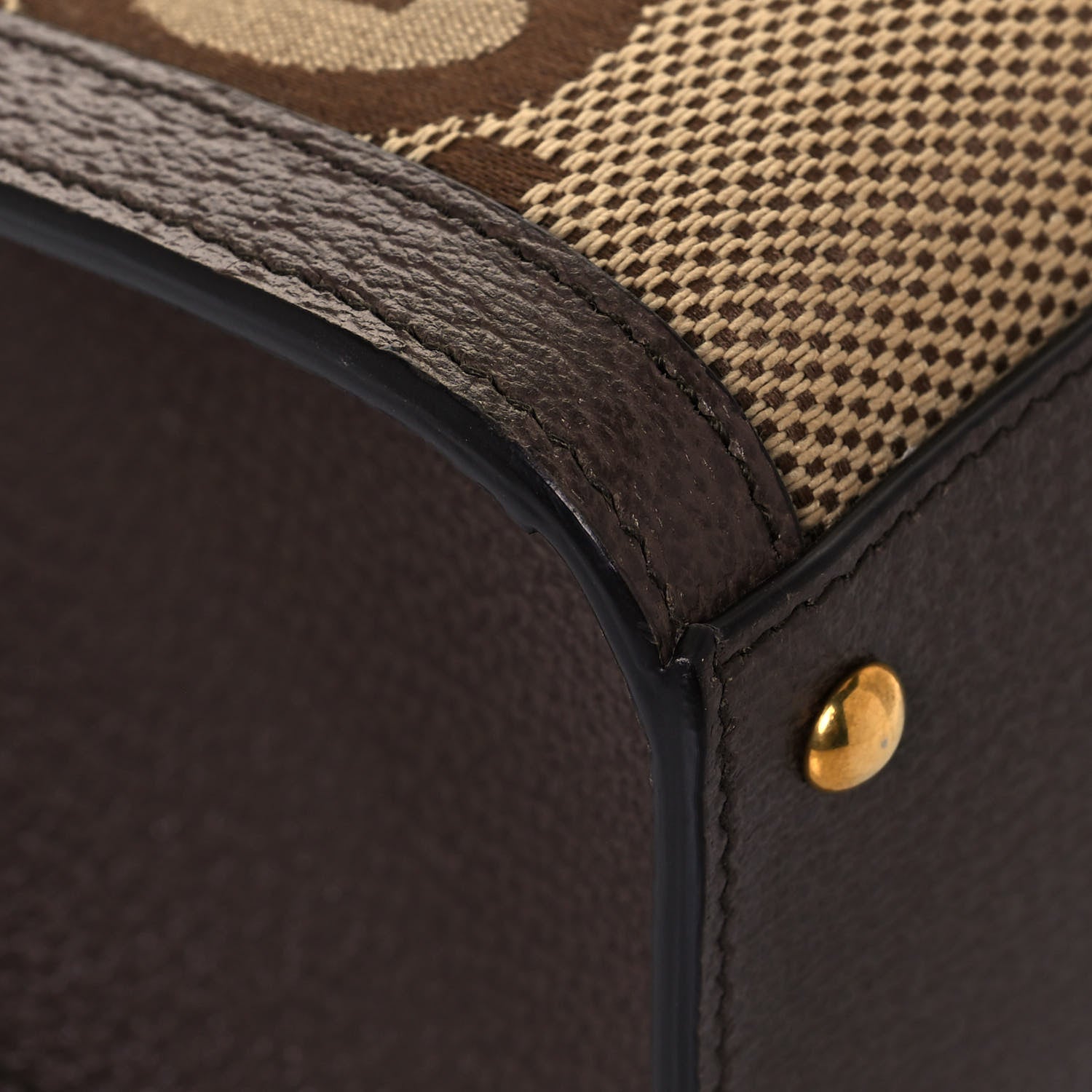 Gucci Monogram Jumbo GG Textured Dollar Calfskin Mini Diana Tote Bag Camel Ebony New Acero Pomegranate Red 7 of 11