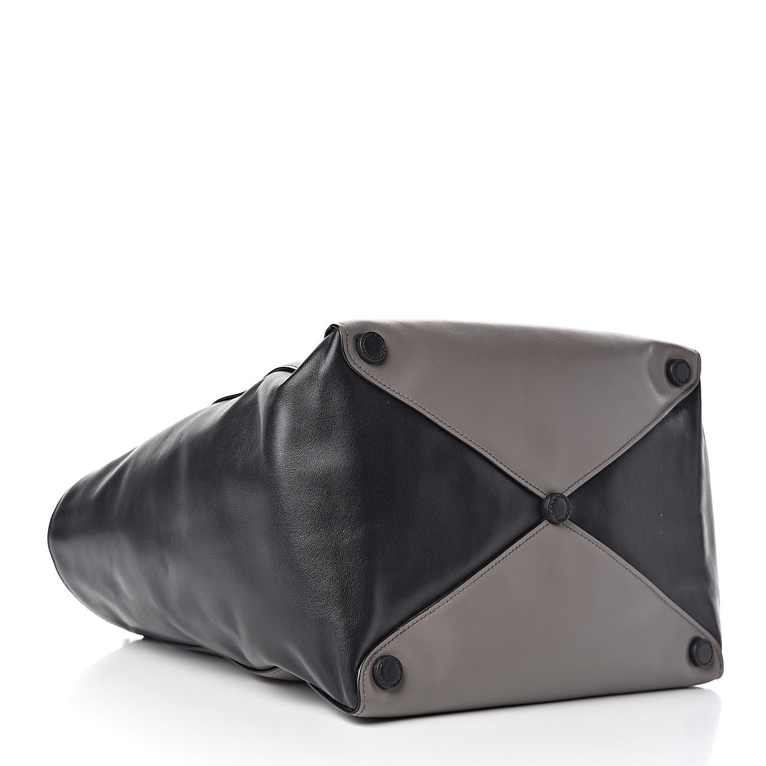 Prada Soft Calf Shopping Tote Black Argilla 4 of 10