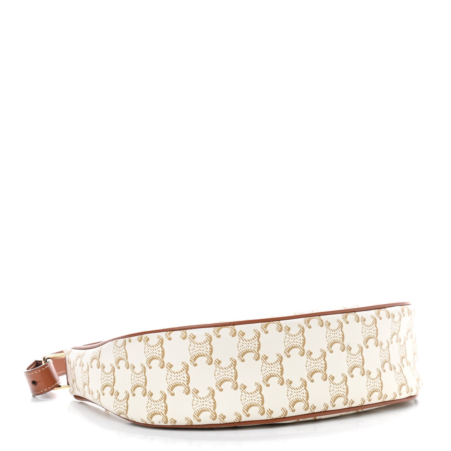 Celine Canvas Calfskin Ava Triomphe Shoulder Bag White 3 of 8