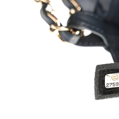 Chanel Calfskin Quilted Medium Daily Chevron Flap Navy Blue 7 of 10