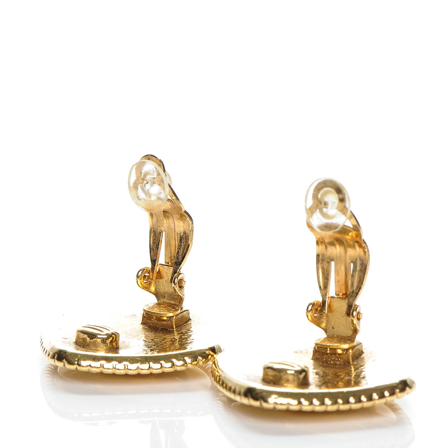 Chanel CC Clip On Earrings Gold 3 of 4