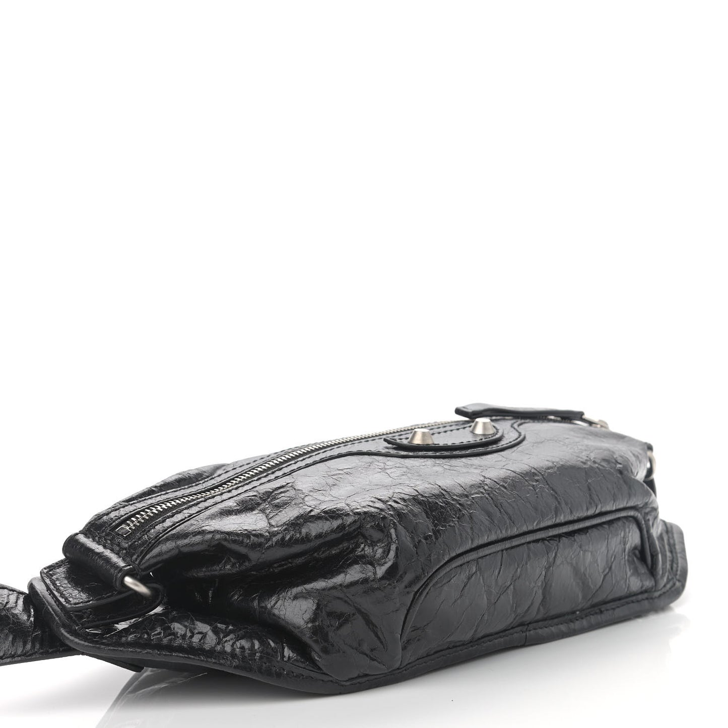 Lambskin Classic Hardware Neo Lift Hip Bag Black