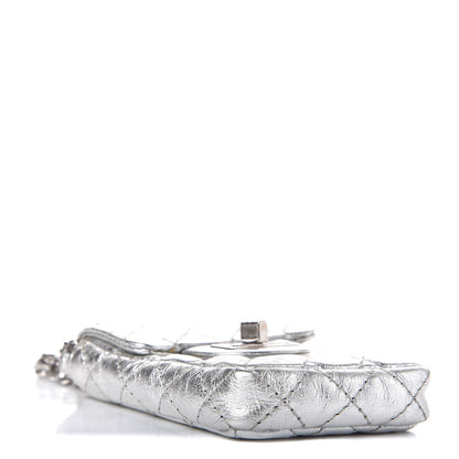 Chanel Metallic Aged Calfskin Quilted 2.55 Reissue Phone Case Silver 4 of 10