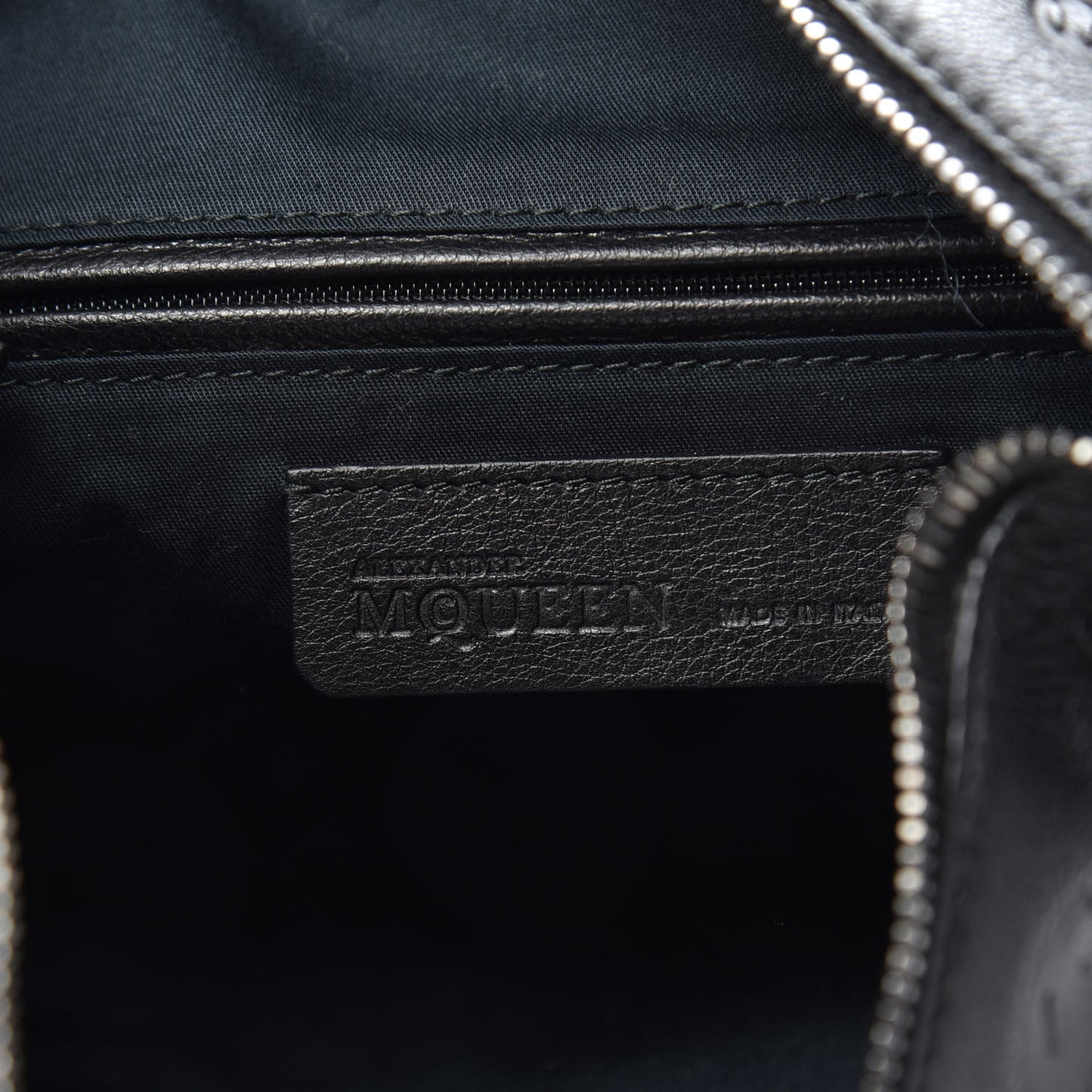 Calfskin Skull Embossed De Manta Clutch Black