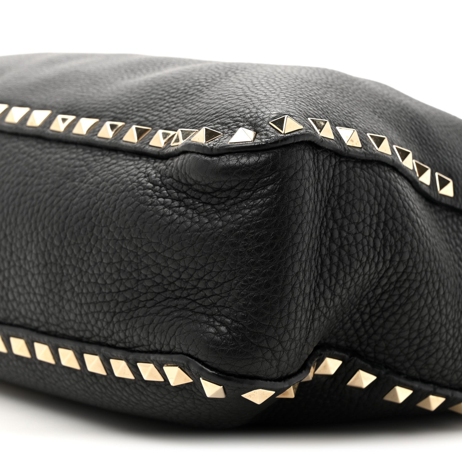 Valentino Garavani Pebbled Calfskin Small Rockstud Flip-Lock Messenger Bag Black 9 of 12