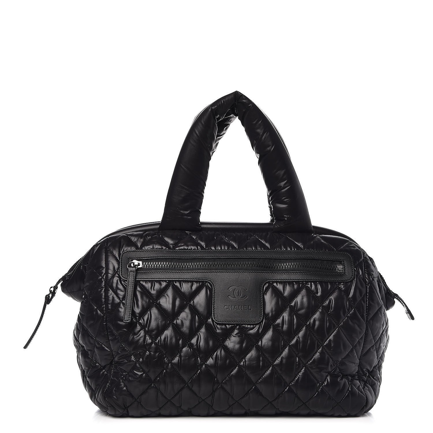 Chanel Nylon Quilted Coco Cocoon Bowler Black 1 of 8