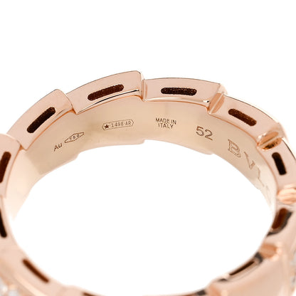 Bulgari 18K Rose Gold Diamond 6mm Serpenti Viper Band Ring 52 6 4 of 6