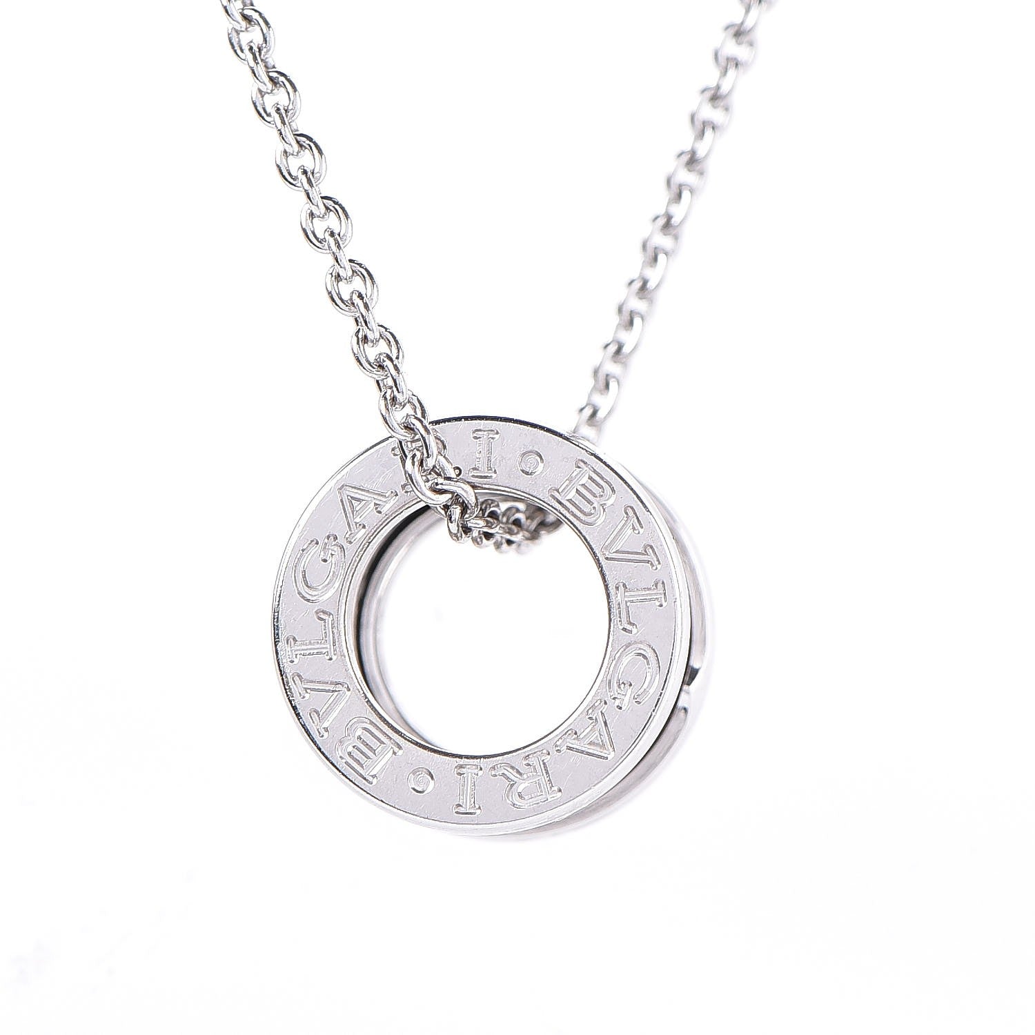 Bulgari 18K White Gold B.Zero1 Pendant Necklace 4 of 7
