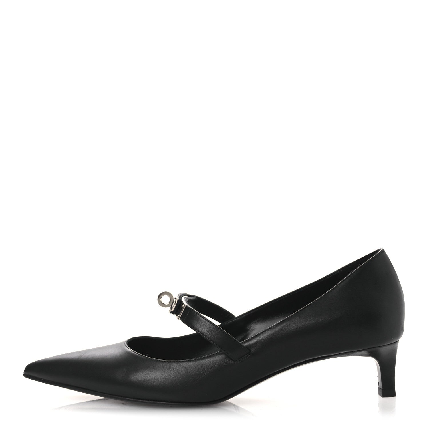 Hermes Calfskin Kiara 40 Pumps 39 Black 1 of 17