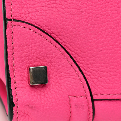 Celine Drummed Calfskin Mini Luggage Fluo Pink 11 of 12