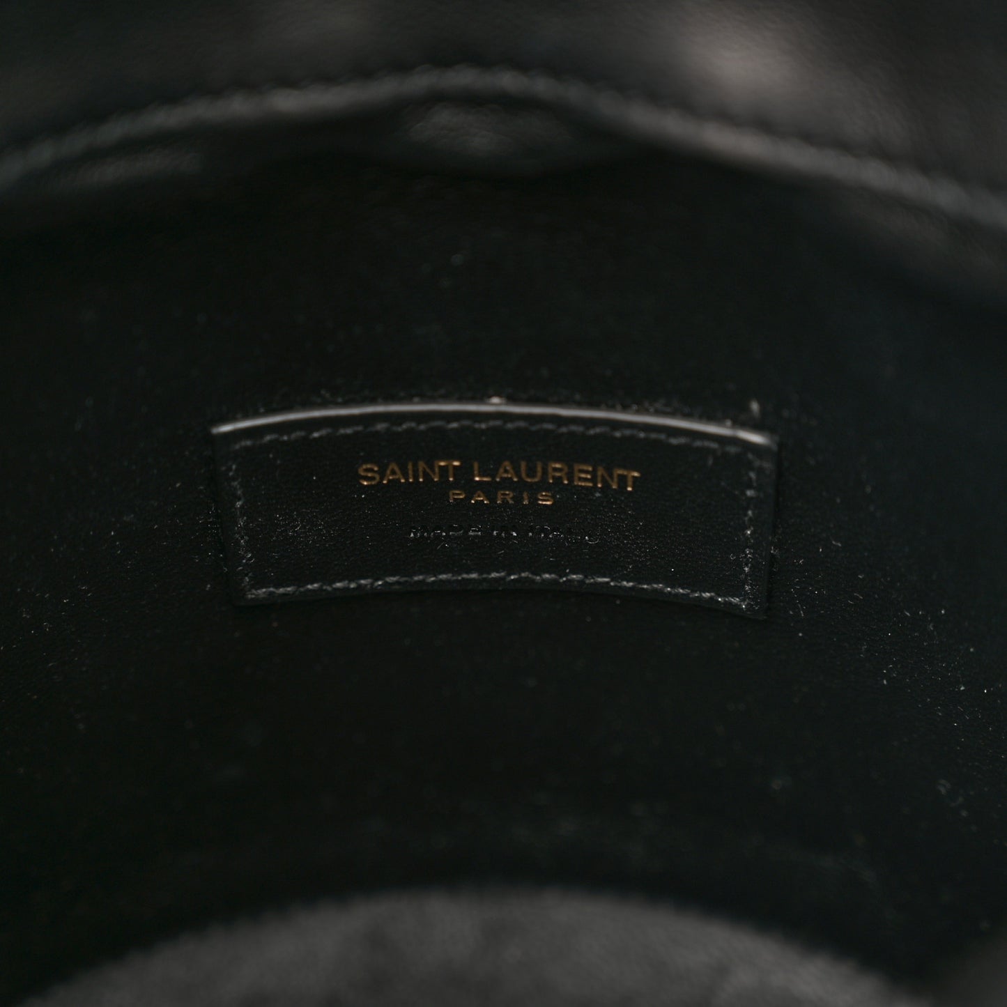 Lambskin Gabby Mini Bucket Bag Black