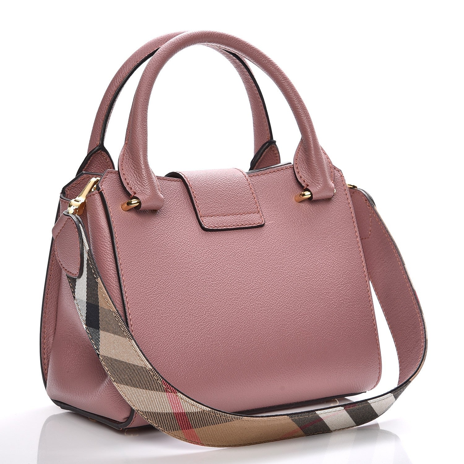 Burberry Soft Grain Calfskin Small Buckle Tote Dusty Pink 4 of 9