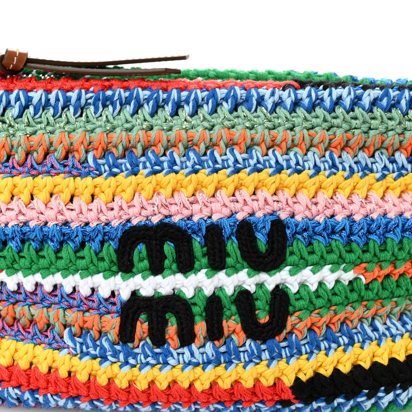 Fabric Crochet Pouch Multicolor