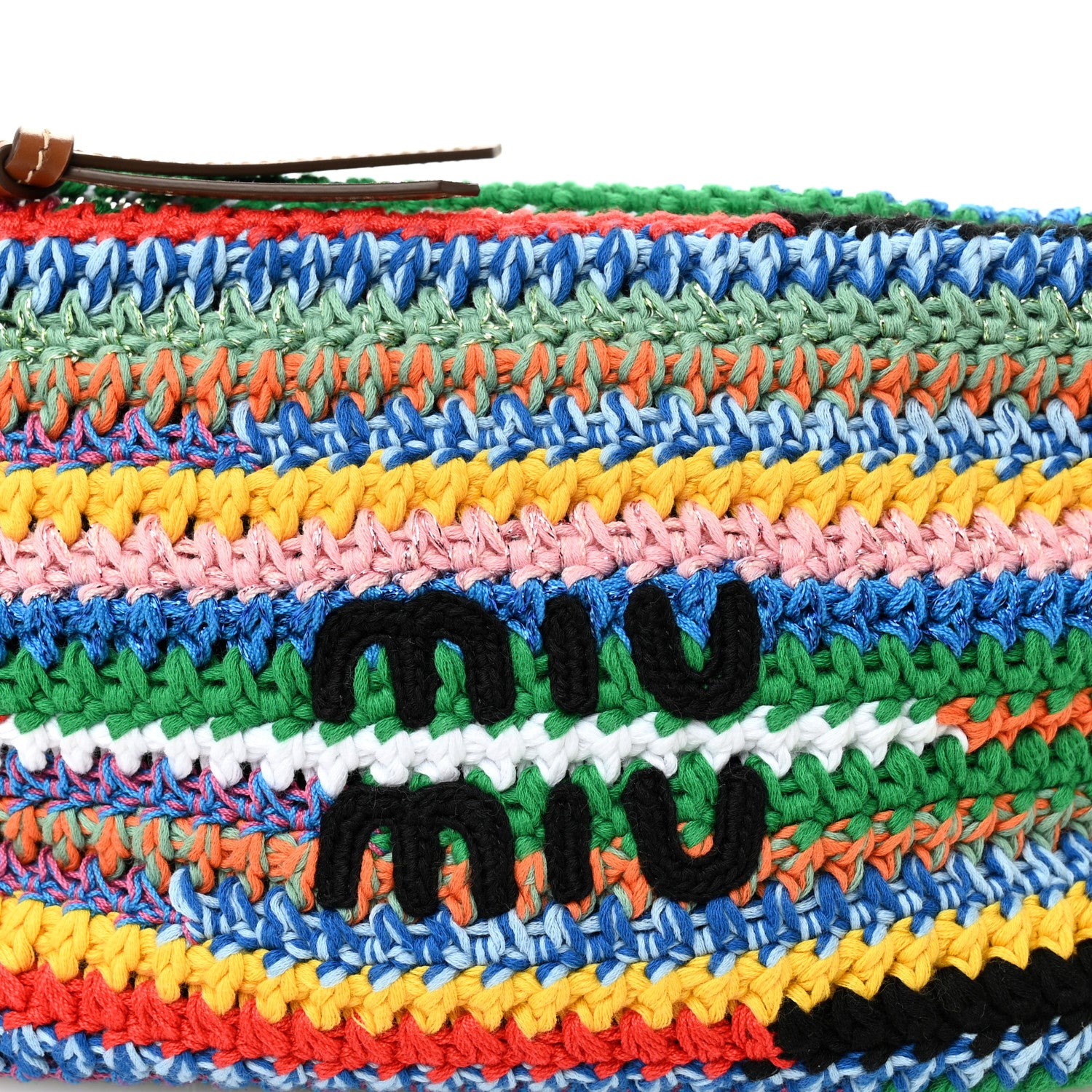 Miu Miu Fabric Crochet Pouch Multicolor 8 of 10