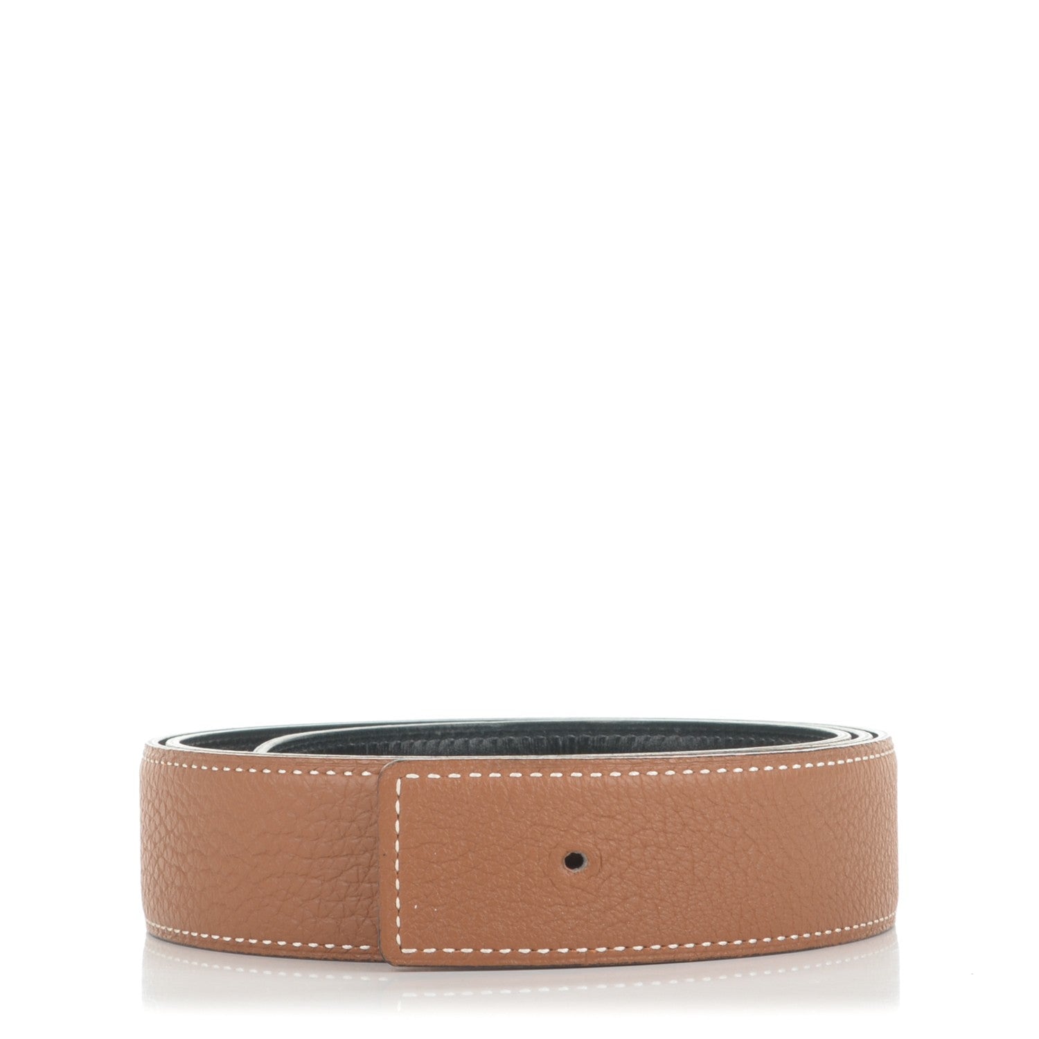 Hermes Box Togo 32mm Belt Strap 90 Black Gold 1 of 6