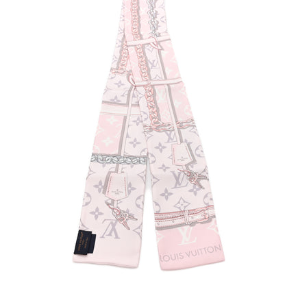 Louis Vuitton Silk Monogram Confidential Bandeau Light Pink Porcelain Rose Beige Ebony 2 of 3