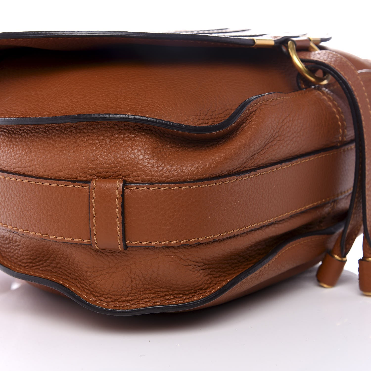 Chloe Calfskin Medium Marcie Round Crossbody Bag Tan 6 of 8