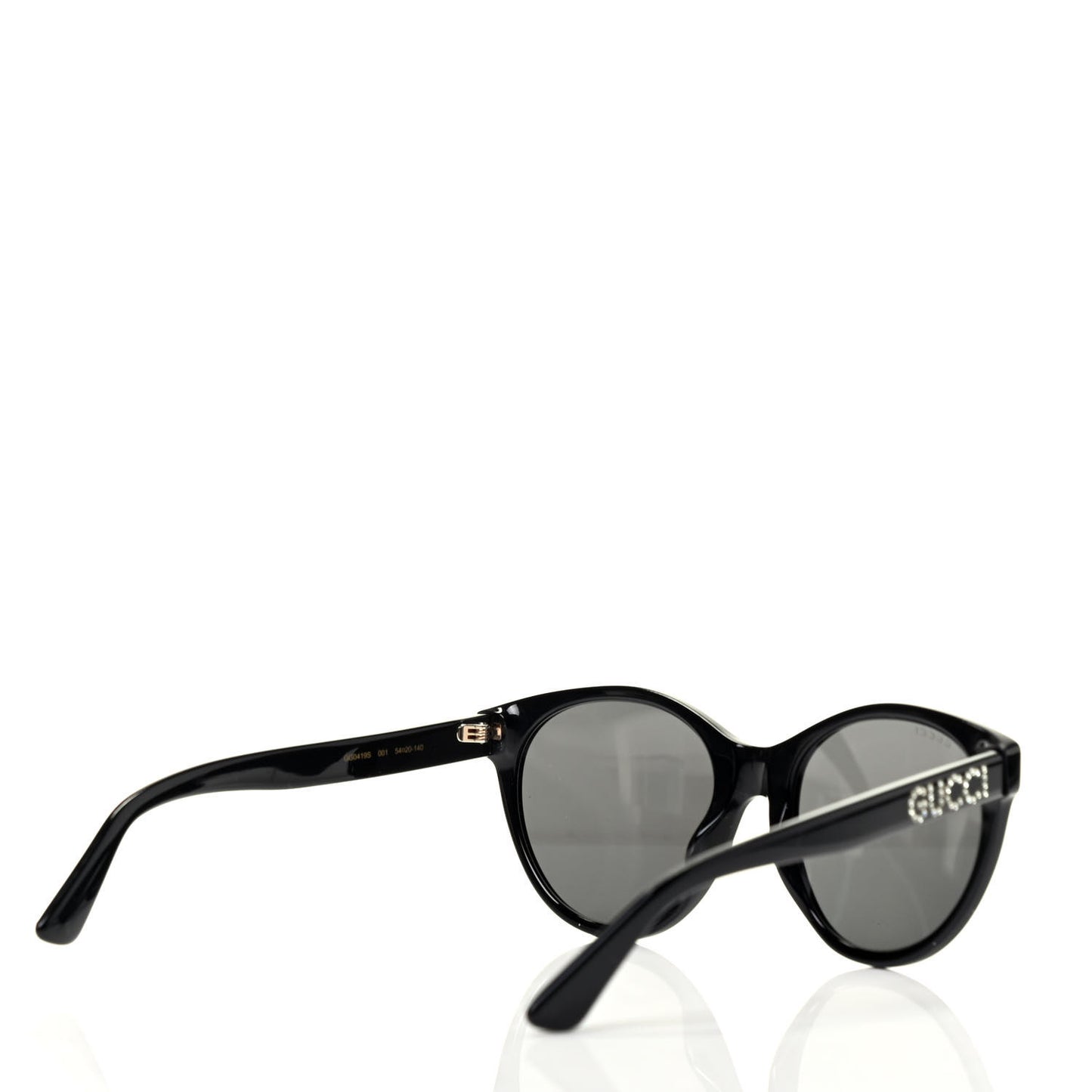 Round Frame Crystal Sunglasses GG 0419S Black