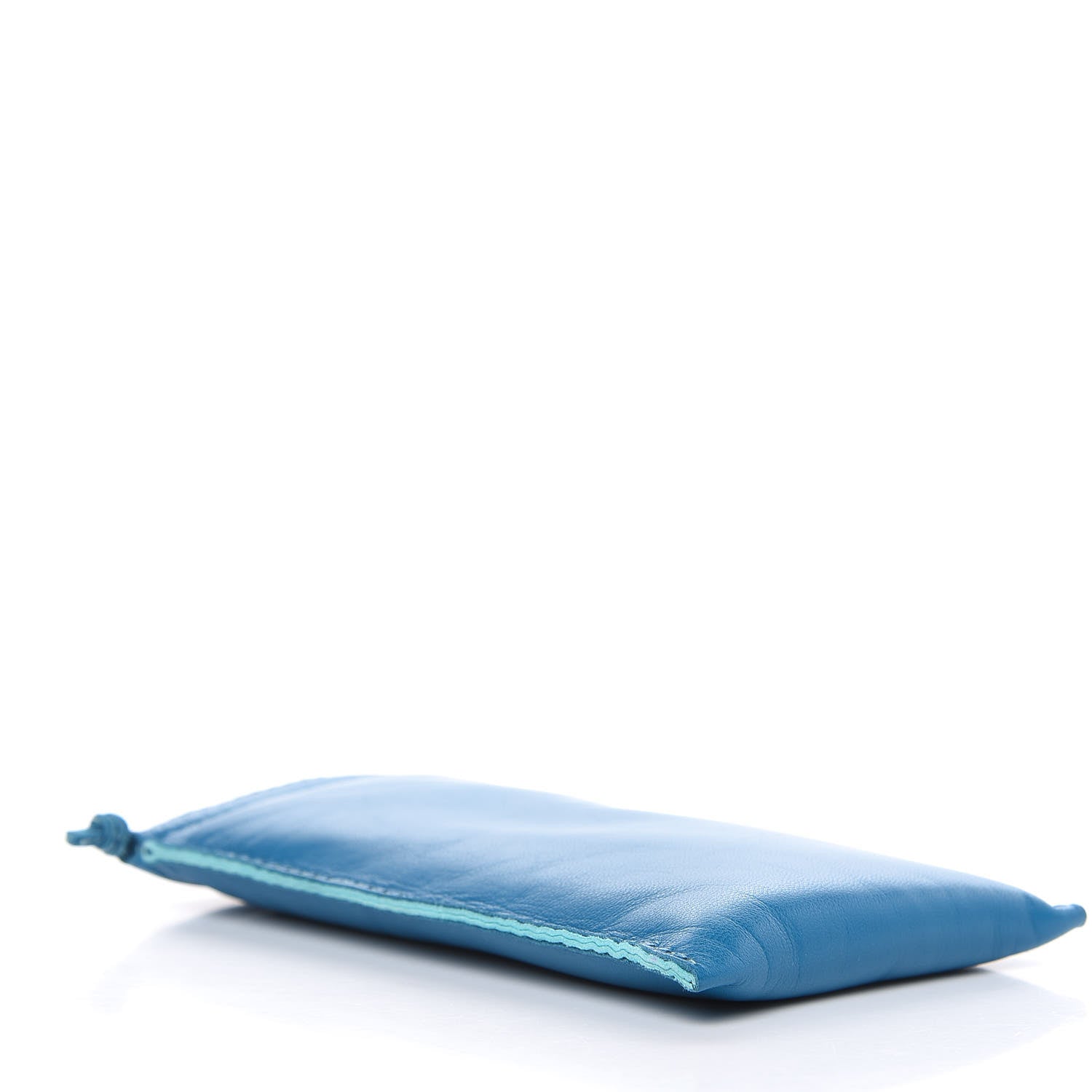 Hermes Lambskin Pilo Pouch Bleu Izmir Lagon 4 of 8