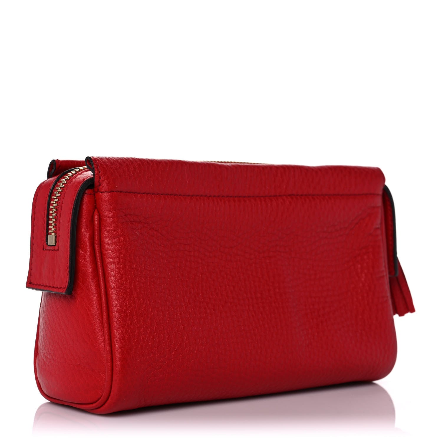Gucci Pebbled Calfskin Soho Cosmetic Case Tabasco Red 3 of 10