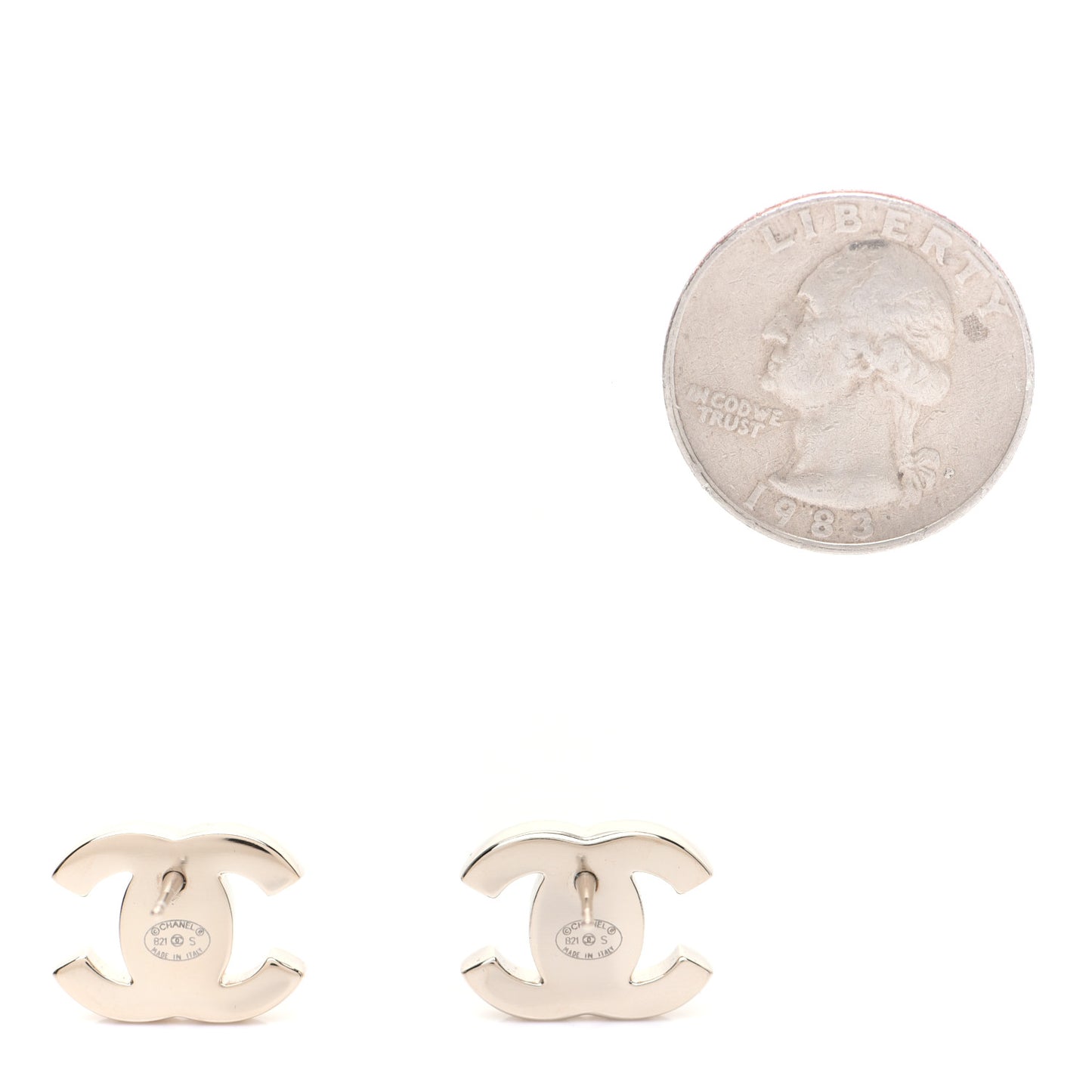 Metal CC Turnlock Earrings Gold