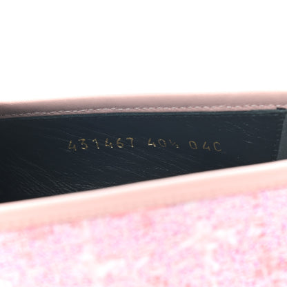 Gucci Wool Tweed Horsebit Womens Jordaan Loafers 40.5 Pink White Perfect Pink 8 of 8