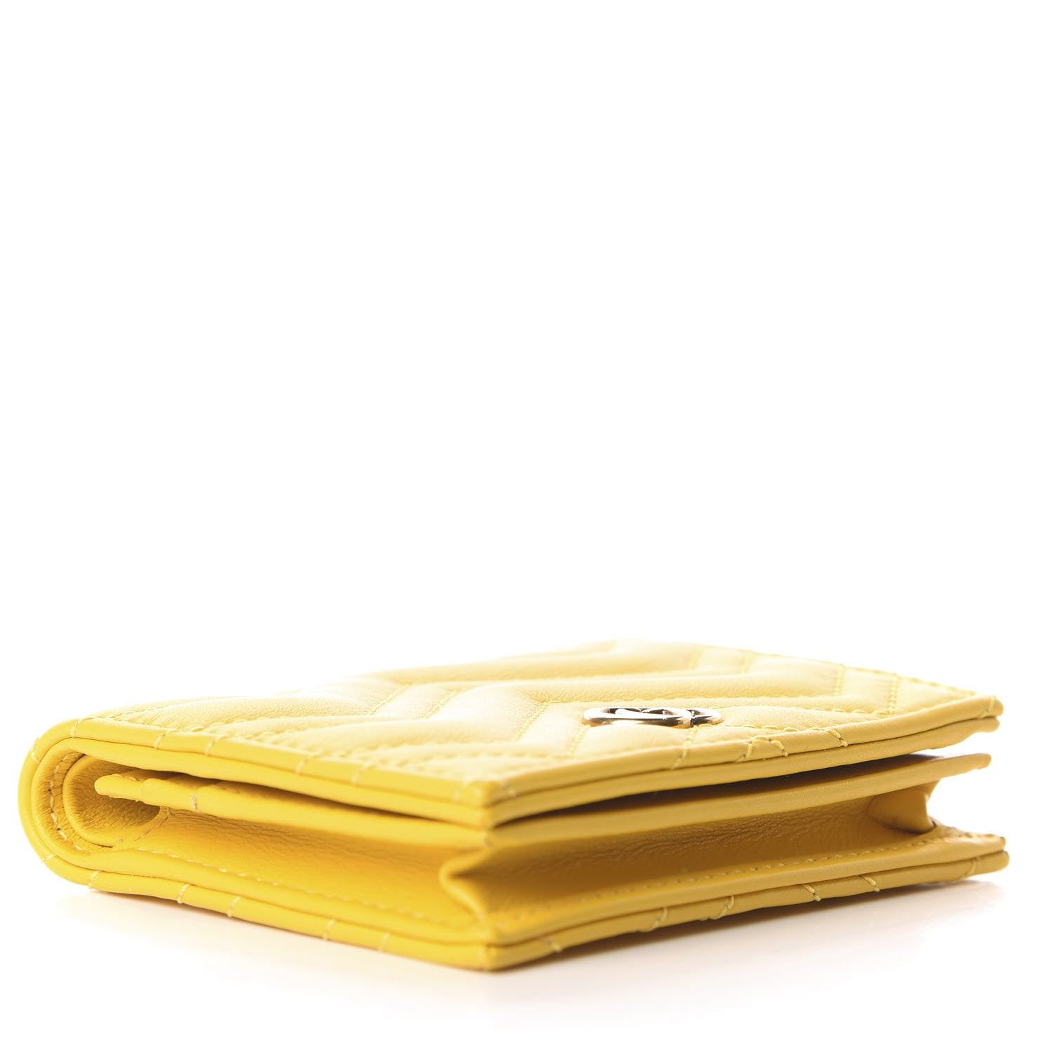 Gucci Calfskin Matelasse GG Marmont Card Case Stone Topaz 4 of 9