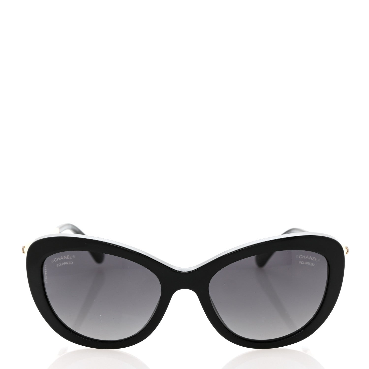 Chanel Polarized Cat Eye Pearl Sunglasses 5340-H Black 2 of 8