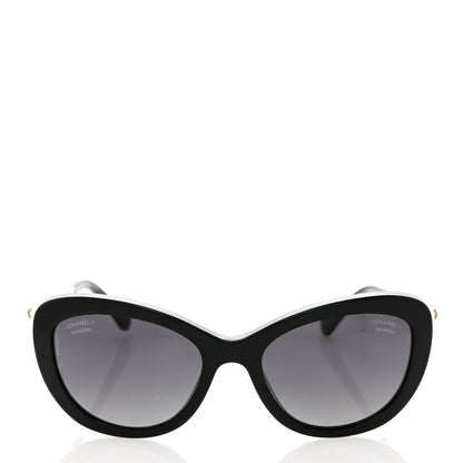 Chanel Polarized Cat Eye Pearl Sunglasses 5340-H Black 2 of 8