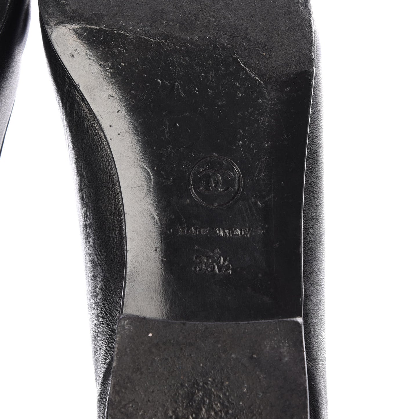 Lambskin CC Ballerina Flats 35.5 Black