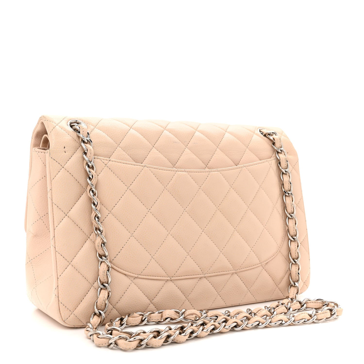 Chanel Caviar Quilted Jumbo Double Flap Light Pink 3 of 19