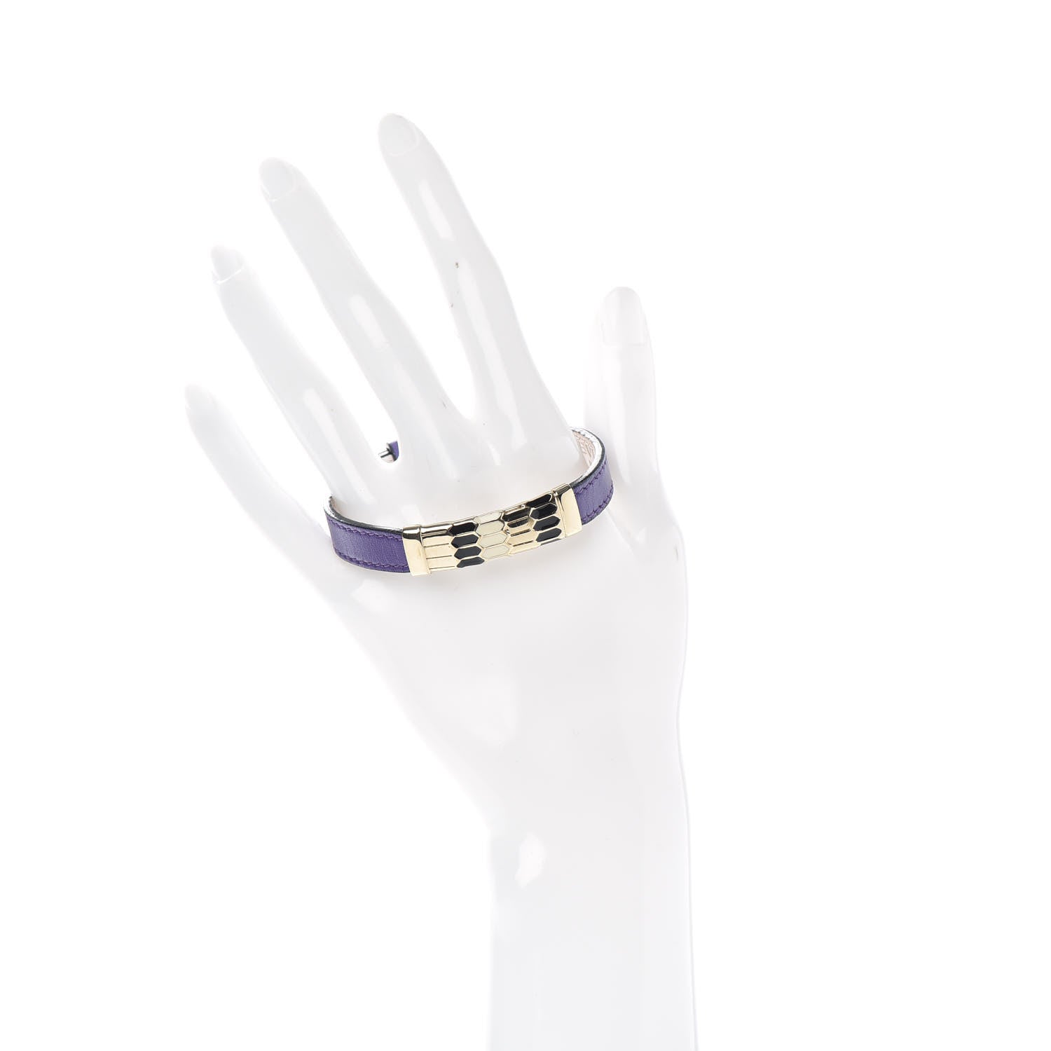 Bulgari Calfskin Serpenti Bracelet Violet Amethyst 2 of 5