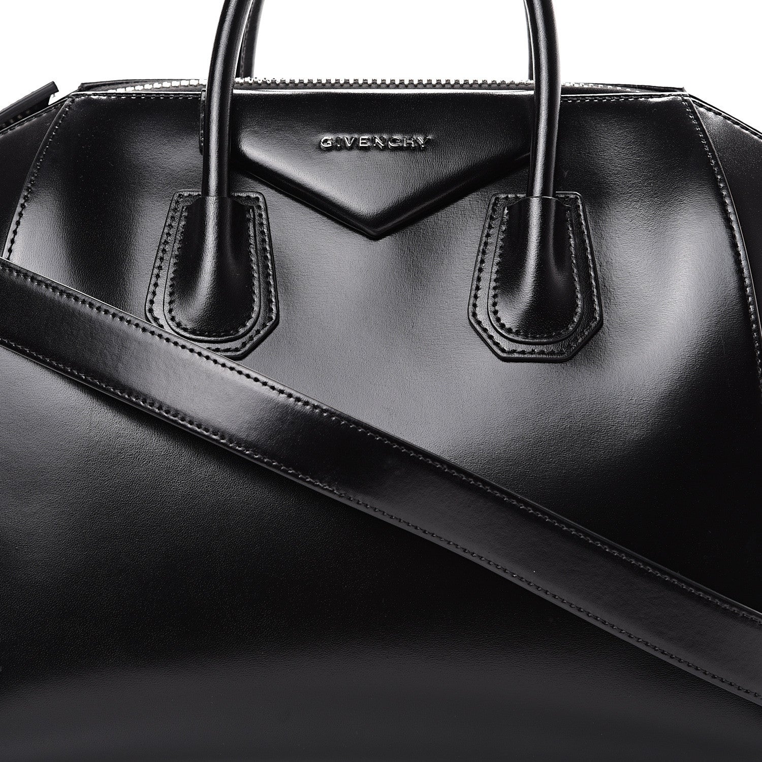 Givenchy Shiny Lord Calfskin Medium Antigona Black 7 of 12