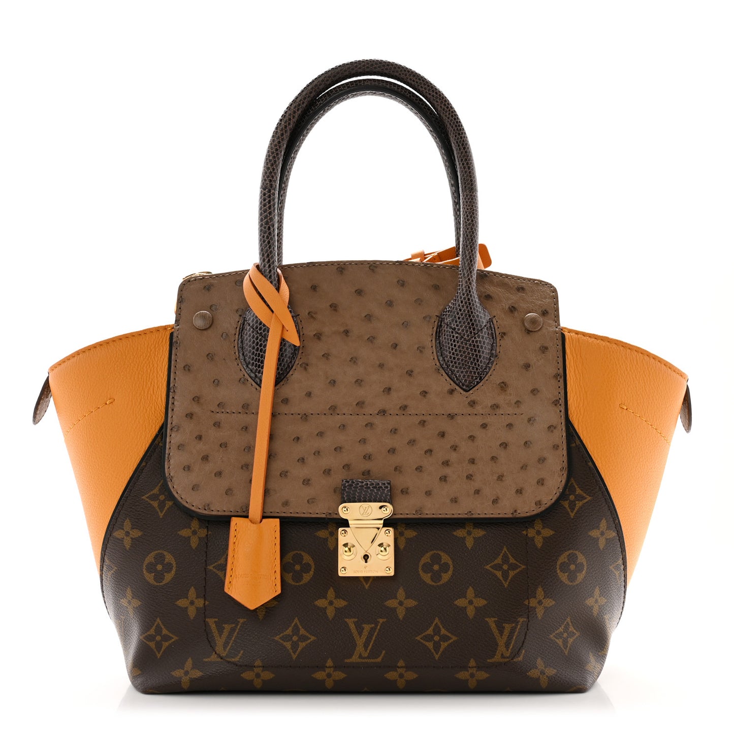 Monogram Ostrich Lizard Majestueux PM Yellow