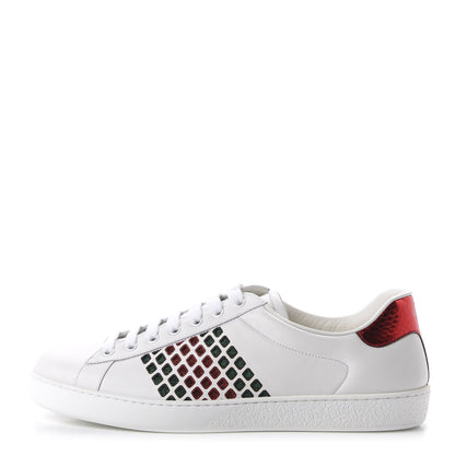 Gucci Calfskin Mens Ace Sneakers 9.5 White Green 1 of 10