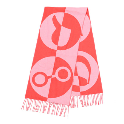 Hermes Cashmere Casaque Charms Muffler Grenadine Rose Bonbon 2 of 5