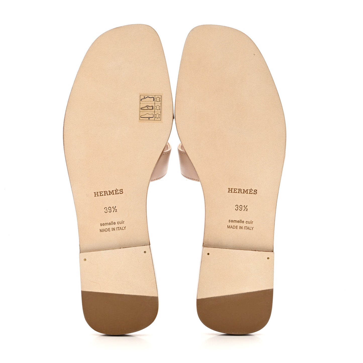 Box Calfskin Oran Sandals 39.5 Bois De Santal