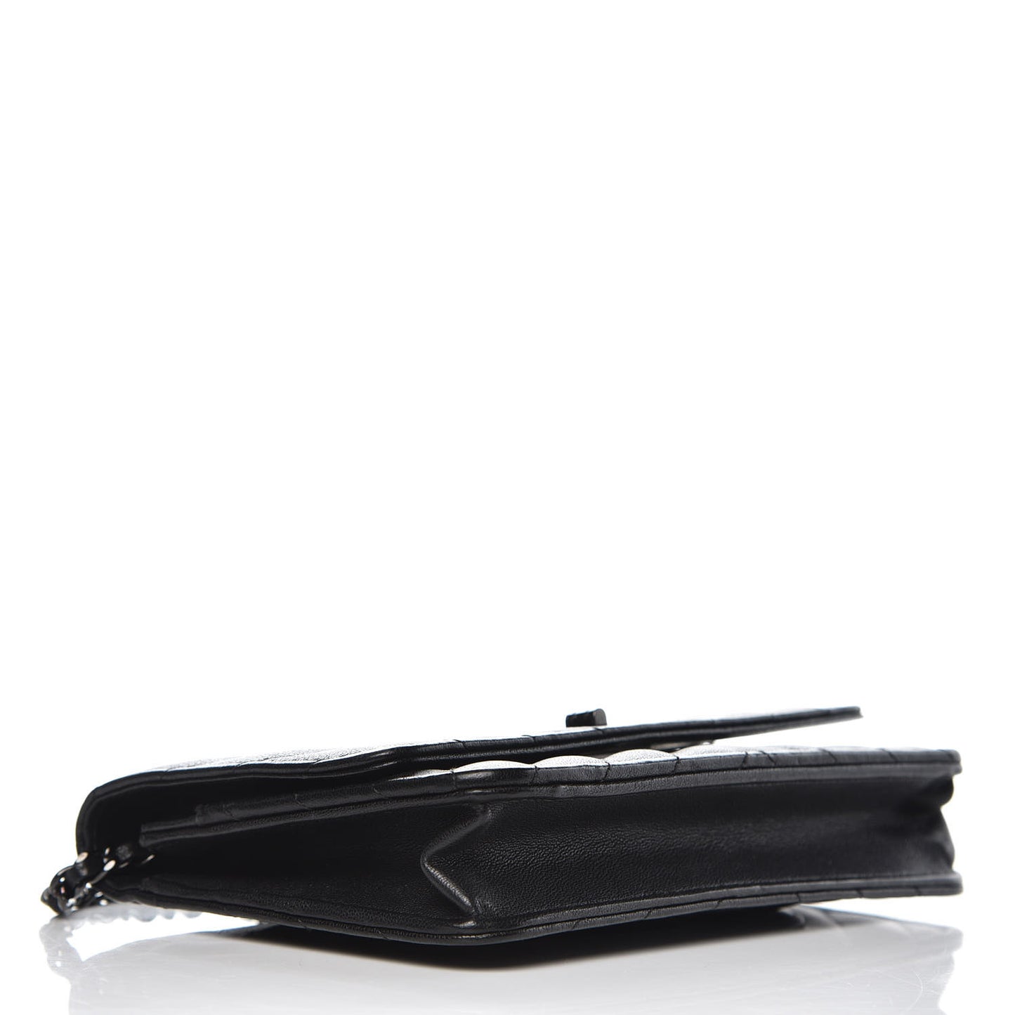 Sheepskin Chevron Reissue Wallet On Chain WOC So Black