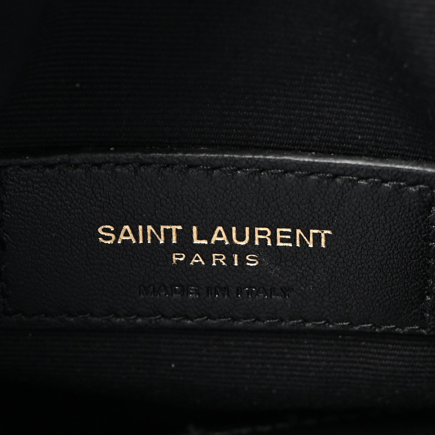 Saint Laurent Grain De Poudre Chevron Monogram Bill Pouch Black 6 of 8