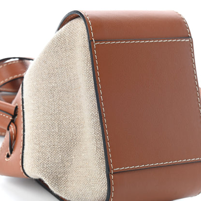 Loewe Calfskin Canvas Mini Hammock Shoulder Bag Natural Tan 8 of 8