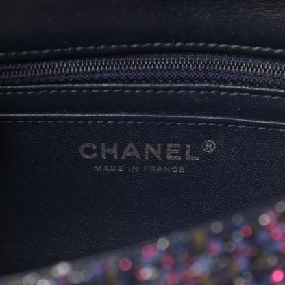 Chanel Tweed Quilted Mini Rectangular Flap Blue Purple Khaki Pink 6 of 11