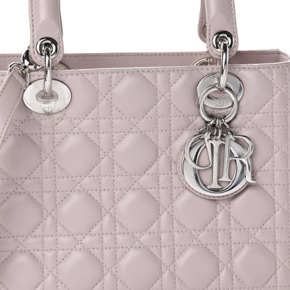 Christian Dior Lambskin Cannage Medium Lady Dior Light Pink 10 of 11