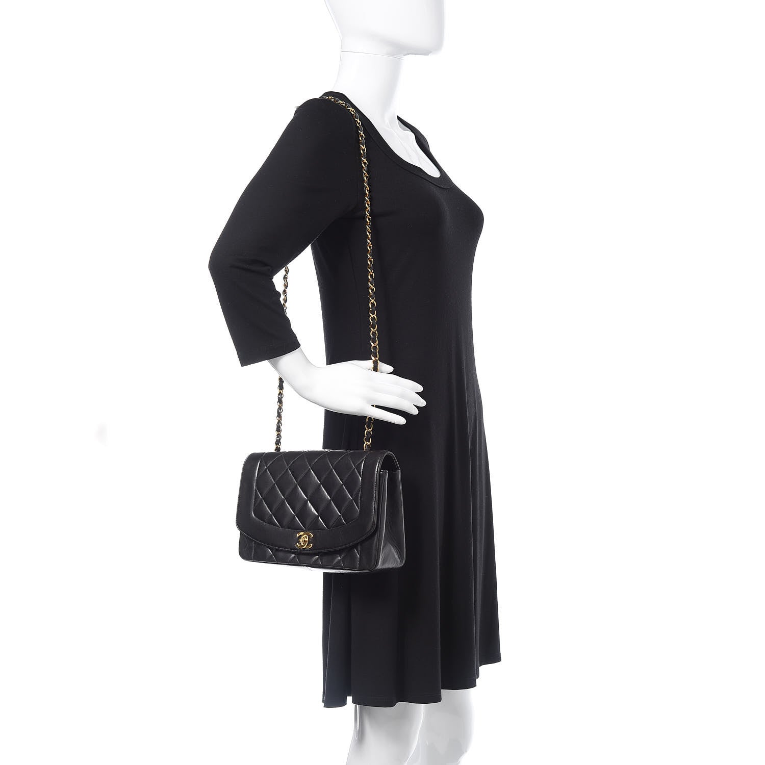 Chanel Lambskin Quilted Medium Single Flap Black 2 of 18