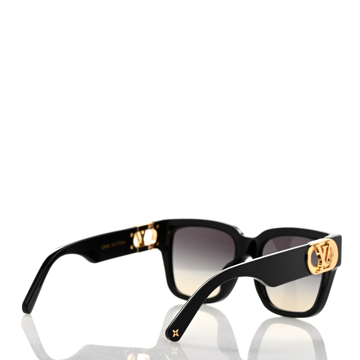 Louis Vuitton Acetate LV Link PM Square Sunglasses Z1566E Black 4 of 7