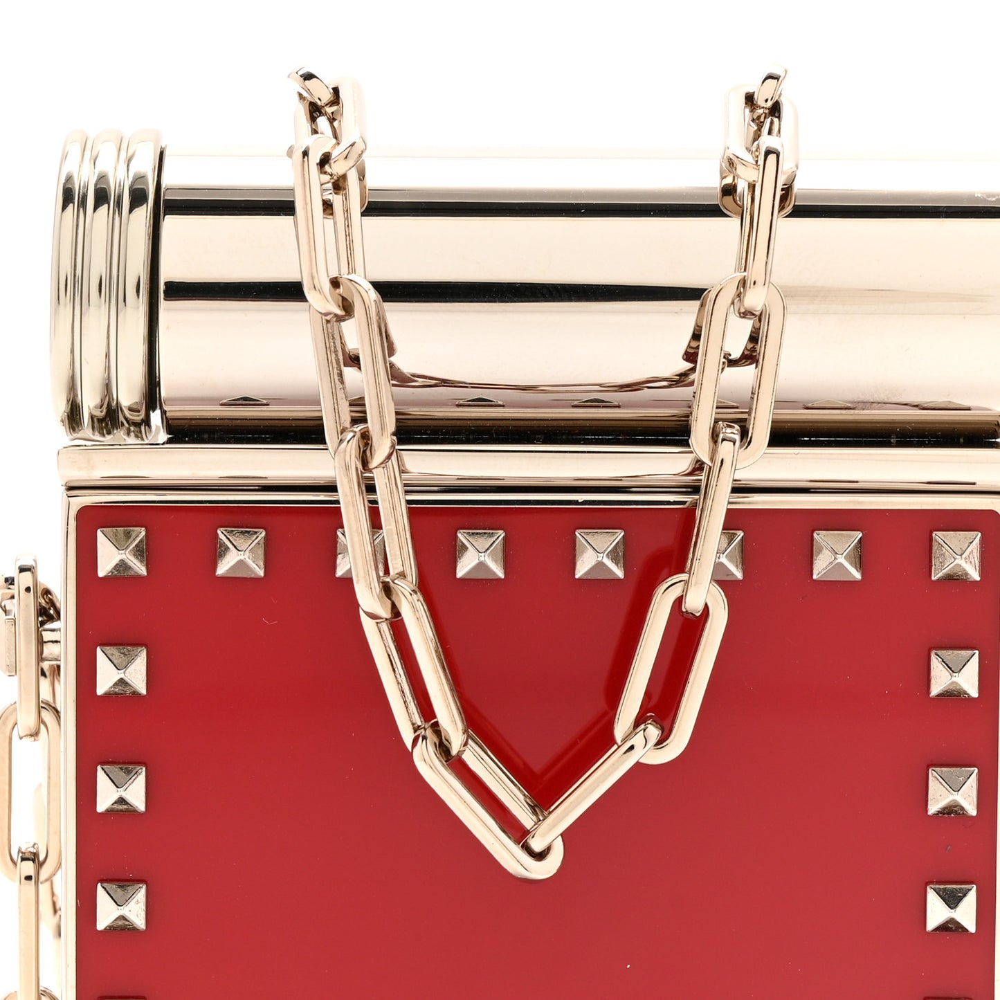 Rockstud Lipstick Holder Minaudiere Red
