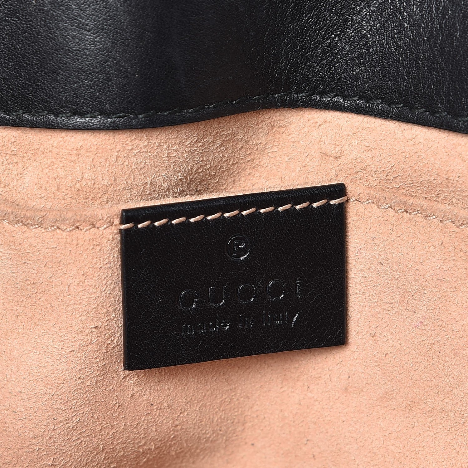 Gucci Calfskin Matelasse Mini GG Marmont Shoulder Bag Black 6 of 10