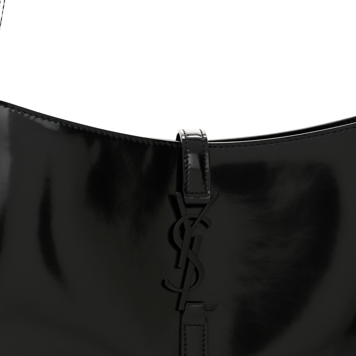 Saint Laurent Patent Le 5 A 7 Monochrome Hobo Black 8 of 12