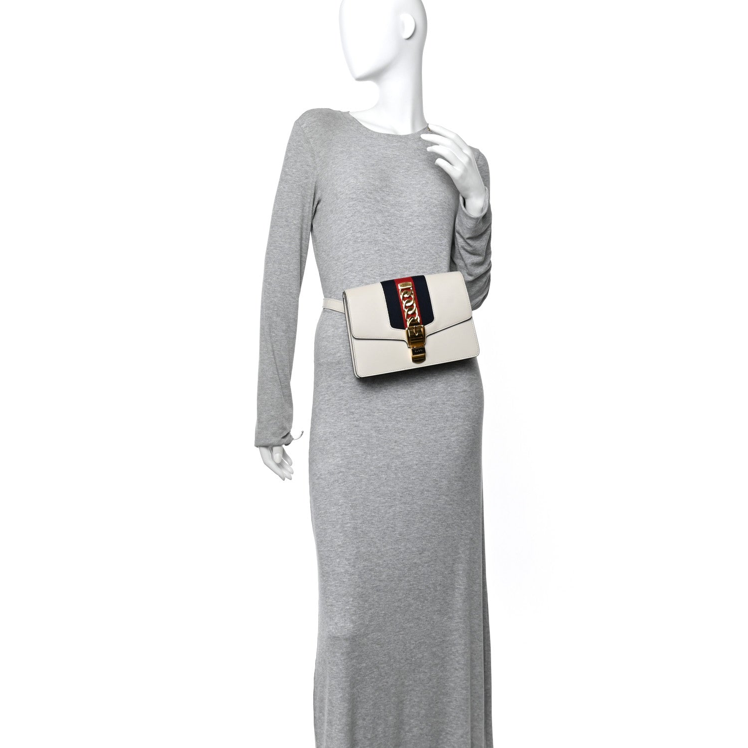Gucci Calfskin Sylvie Belt Bag Off White 2 of 12