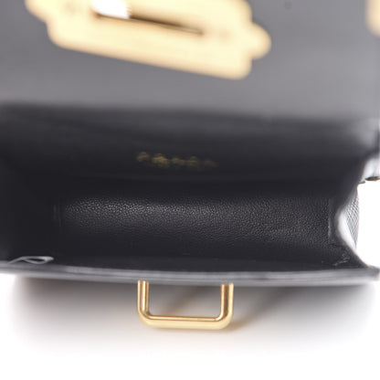Prada Saffiano Astrology Mini Cahier Bag Black 5 of 11