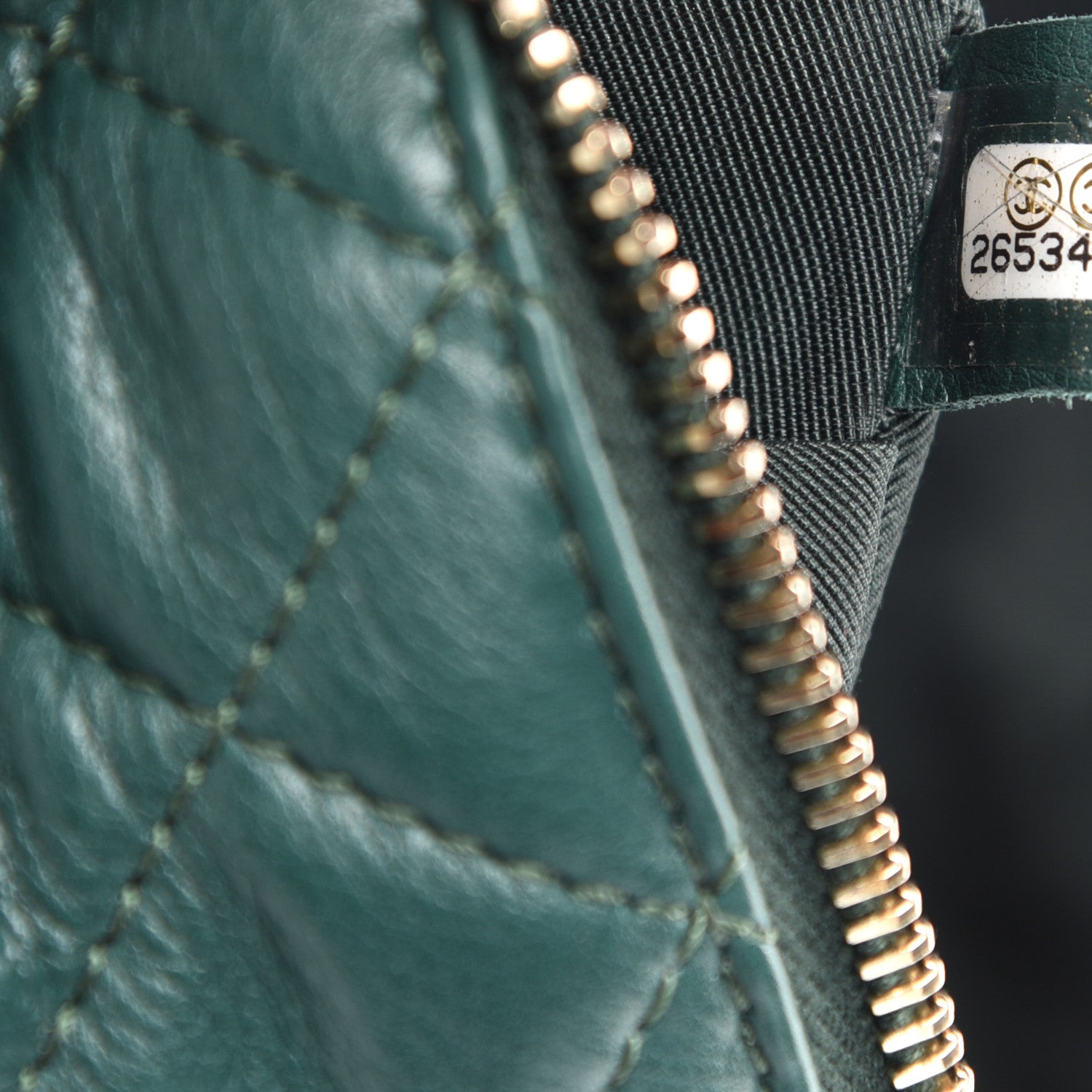 Chanel Calfskin Quilted Banane Waist Bag Fanny Pack Dark Green 7 of 12